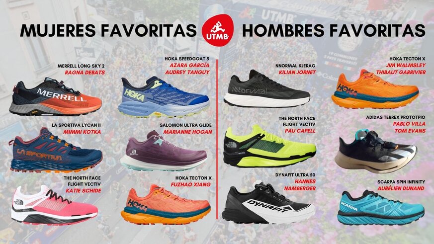 Nuestra particular previa de la UTMB 2022. Como expertos en material, hemos repasado cules son las zapatillas que usarn algunas de las favoritas y favoritos a la victoria.